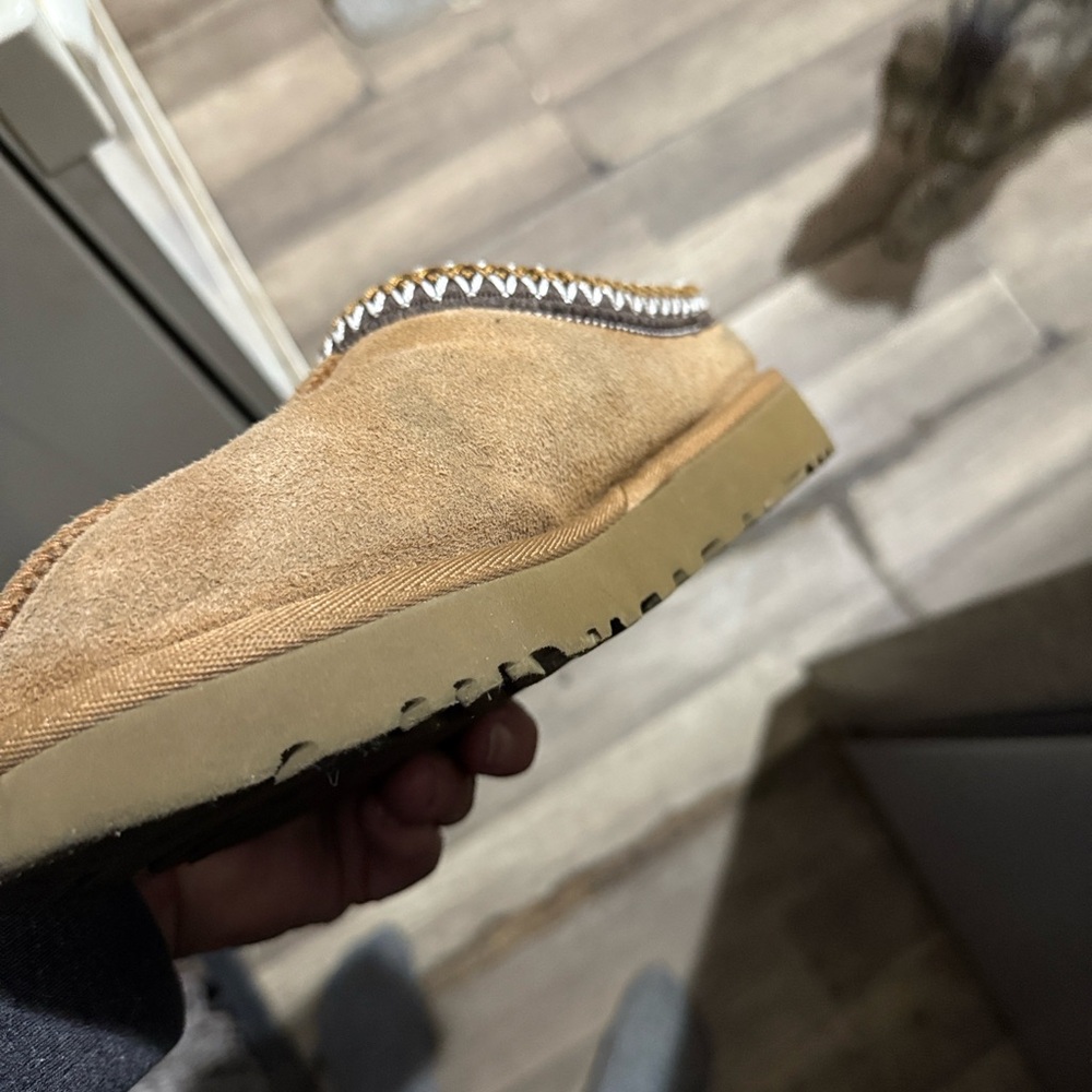 UGG Tasman II Chestnut Suede Shearling Lined Slip On Clogs Womens EU 39 US 8